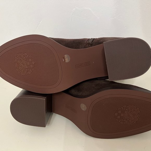 Vince Camuto Zelcinna Water Repellant Brown Suede Mid Shaft Boots SIZE 8 M - Picture 6 of 7